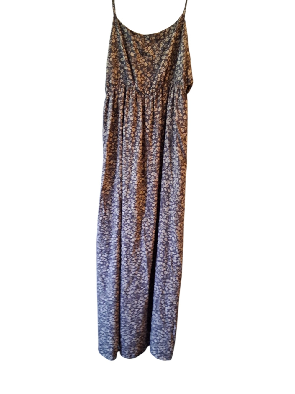 Final Touch Grey Floral Spaghetti-Strap Maxi Dress - Picture 3 of 8